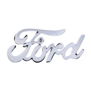 CHROME VINTAGE "FORD" SCRIPT EMBLEM